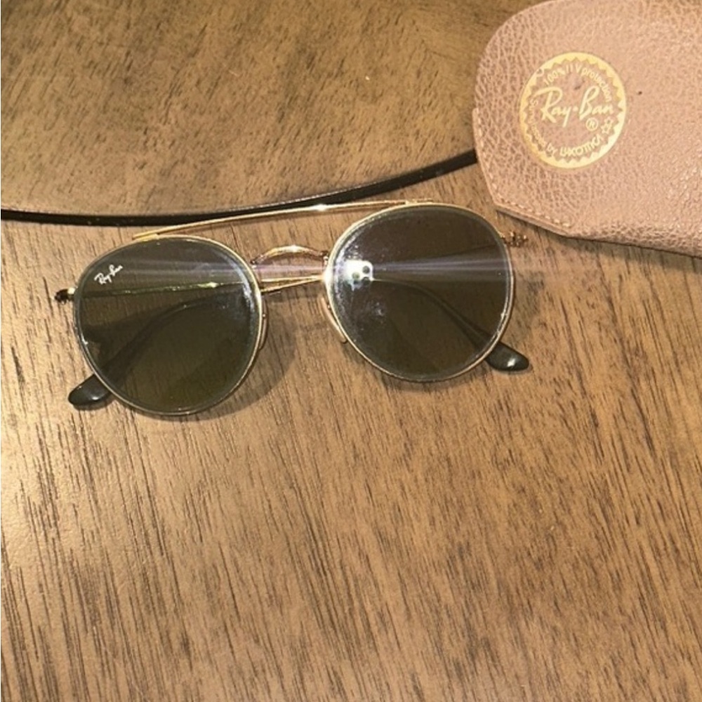 Ray-Ban Black and Gold Sunglasses